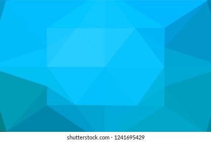 Light BLUE vector polygon abstract background. Triangular geometric sample with gradient.  The best triangular design for your business.