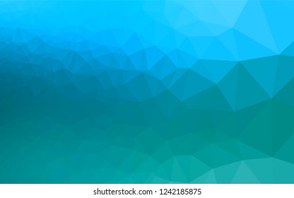Light BLUE vector polygon abstract layout. Modern geometrical abstract illustration with gradient. The textured pattern can be used for background.