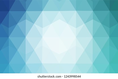 Light BLUE vector polygon abstract background. Elegant bright polygonal illustration with gradient. Completely new template for your banner.