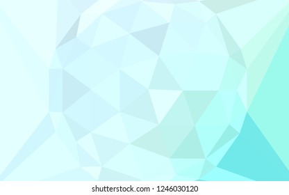 Light BLUE vector polygon abstract background with a gem in a centre. A sample with polygonal shapes. Template for cell phone's backgrounds.
