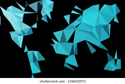 Light BLUE vector polygon abstract background. Creative geometric illustration in Origami style with gradient. The completely new template can be used for your brand book.