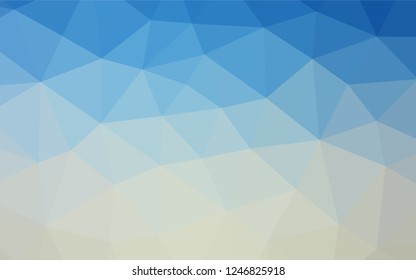 Light BLUE vector polygon abstract backdrop. Shining illustration, which consist of triangles. The polygonal design can be used for your web site.