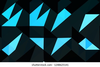 Light BLUE vector polygon abstract layout. Shining colored illustration in a Brand new style. The best triangular design for your business.