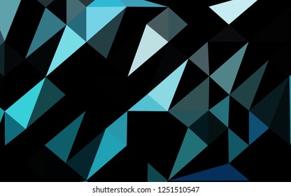 Light BLUE vector polygon abstract backdrop. Glitter abstract illustration with an elegant design. The best triangular design for your business.