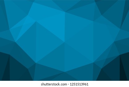 Light BLUE vector polygon abstract background. Geometric illustration in Origami style with gradient.  Triangular pattern for your business design.