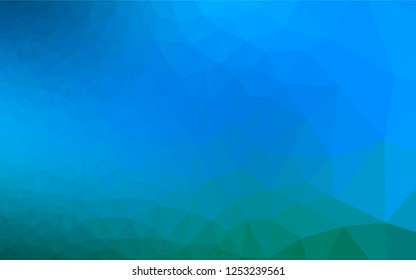 Light BLUE vector polygon abstract layout. A vague abstract illustration with gradient. Triangular pattern for your business design.