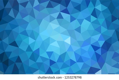 Light BLUE vector polygon abstract layout. Elegant bright polygonal illustration with gradient. Best triangular design for your business.