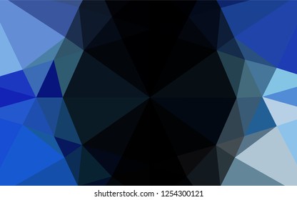 Light BLUE vector polygon abstract layout. Geometric illustration in Origami style with gradient.  The template can be used as a background for cell phones.