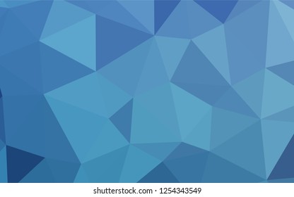 Light BLUE vector polygon abstract background. Shining polygonal illustration, which consist of triangles. Polygonal design for your web site.