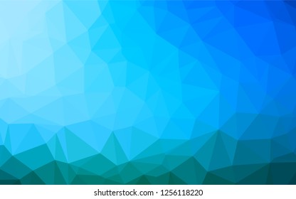 Light BLUE vector polygon abstract layout. Creative geometric illustration in Origami style with gradient. The polygonal design can be used for your web site.