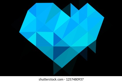 Light BLUE vector polygon abstract backdrop. A completely new color illustration in a vague style. Template for your brand book.