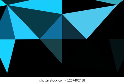 Light BLUE vector polygon abstract backdrop. Triangular geometric sample with gradient.  Brand new style for your business design.