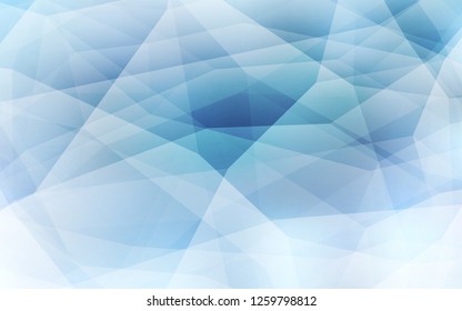 Light BLUE vector polygon abstract background. A completely new color illustration in a polygonal style. New template for your brand book.