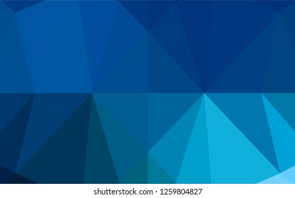 Light BLUE vector polygon abstract background. Shining illustration, which consist of triangles. The textured pattern can be used for background.