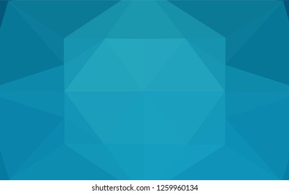 Light BLUE vector polygon abstract layout. Colorful abstract illustration with gradient. The polygonal design can be used for your web site.