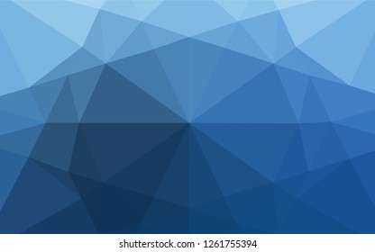 Light BLUE vector polygon abstract layout. Creative geometric illustration in Origami style with gradient. The template can be used as a background for cell phones.