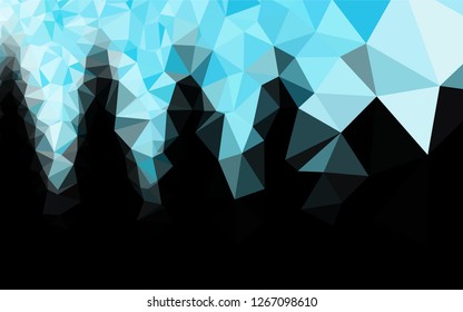 Light BLUE vector polygon abstract background. Glitter abstract illustration with an elegant design. The elegant pattern can be used as part of a brand book.