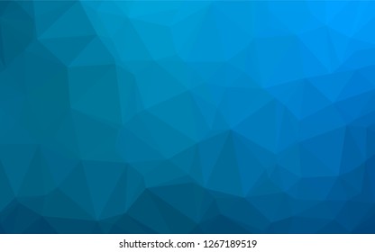 Light BLUE vector polygon abstract background. Geometric illustration in Origami style with gradient.  A completely new design for your business.