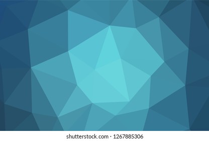 Light BLUE vector polygon abstract background. Shining colorful illustration with triangles. Best triangular design for your business.