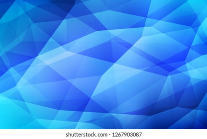 Light BLUE vector polygon abstract background. Geometric illustration in Origami style with gradient.  A completely new design for your leaflet.