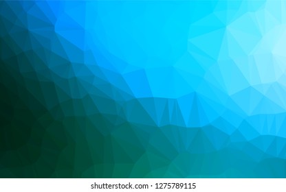 Light BLUE vector polygon abstract background. Modern geometrical abstract illustration with gradient. Brand new style for your business design.
