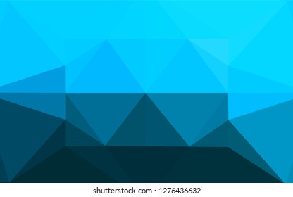 Light BLUE vector polygon abstract background. Creative illustration in halftone style with gradient. Triangular pattern for your business design.