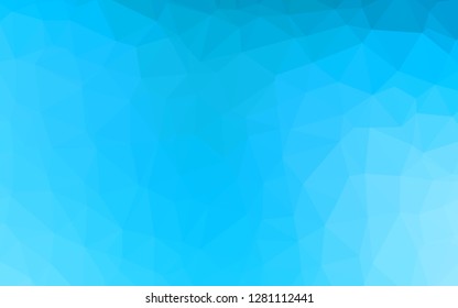 Light BLUE vector polygon abstract background. A completely new color illustration in a vague style. Triangular pattern for your business design.