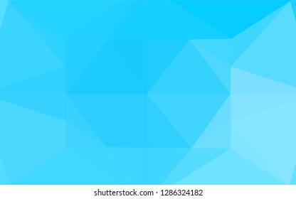 Light BLUE vector polygon abstract background. Shining illustration, which consist of triangles. The elegant pattern can be used as part of a brand book.