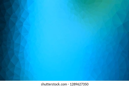 Light BLUE vector polygon abstract layout. Triangular geometric sample with gradient.  Elegant pattern for a brand book.