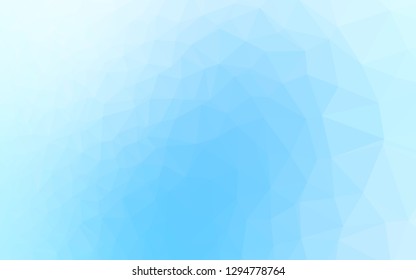 Light BLUE vector polygon abstract backdrop. A vague abstract illustration with gradient. Textured pattern for background.