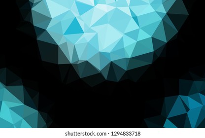Light BLUE vector polygon abstract layout. A sample with polygonal shapes. Polygonal design for your web site.