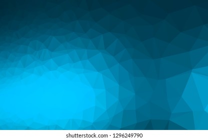 Light BLUE vector polygon abstract backdrop. Modern geometrical abstract illustration with gradient. Brand new design for your business.