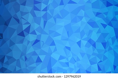 Light BLUE vector polygon abstract background. Colorful illustration in abstract style with triangles. Best triangular design for your business.