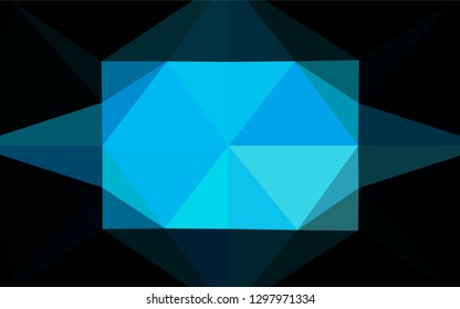 Light BLUE vector polygon abstract layout. Triangular geometric sample with gradient.  A completely new design for your business.