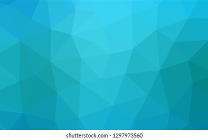 Light BLUE vector polygon abstract layout. Geometric illustration in Origami style with gradient.  The best triangular design for your business.