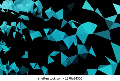 Light BLUE vector polygon abstract backdrop. Triangular geometric sample with gradient.  Brand new style for your business design.