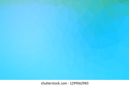 Light BLUE vector polygon abstract layout. Colorful illustration in abstract style with gradient. Textured pattern for background.