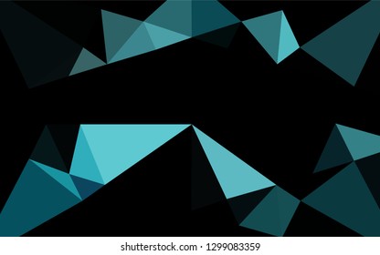 Light BLUE vector polygon abstract backdrop. Shining colored illustration in a Brand new style. The best triangular design for your business.