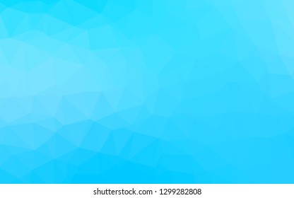 Light BLUE vector polygon abstract backdrop. Modern geometrical abstract illustration with gradient. Template for a cell phone background.