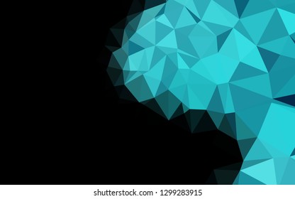 Light BLUE vector polygon abstract backdrop. Triangular geometric sample with gradient.  Triangular pattern for your business design.
