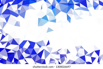 Light BLUE vector polygon abstract backdrop. Polygonal abstract illustration with gradient. Pattern for a brand book's backdrop.