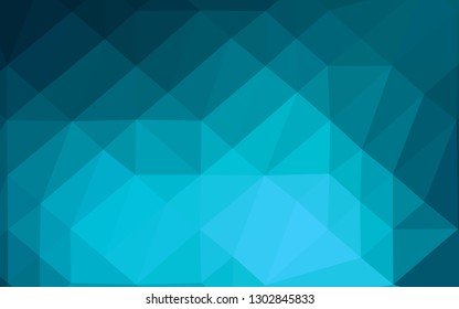 Light BLUE vector polygon abstract backdrop. Triangular geometric sample with gradient.  Elegant pattern for a brand book.