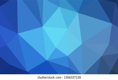 Light BLUE vector polygon abstract layout. Triangular geometric sample with gradient.  Textured pattern for your backgrounds.