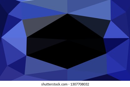 Light BLUE vector polygon abstract layout. Shining illustration, which consist of triangles. Elegant pattern for a brand book.