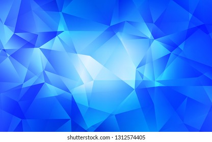 Light BLUE vector polygon abstract layout. Colorful illustration in polygonal style with gradient. Polygonal design for your web site.