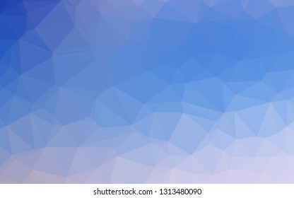 Light BLUE vector polygon abstract backdrop. Glitter abstract illustration with an elegant design. Polygonal design for your web site.
