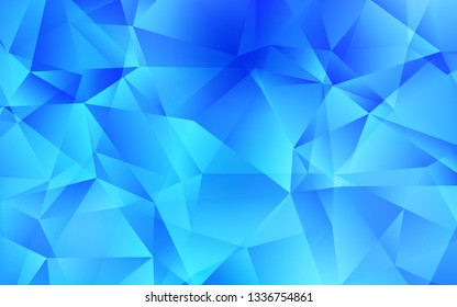 Light BLUE vector polygon abstract layout. Creative geometric illustration in Origami style with gradient. A completely new design for your leaflet.