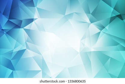 Light BLUE vector polygon abstract layout. Colorful illustration in polygonal style with gradient. Completely new template for your banner.