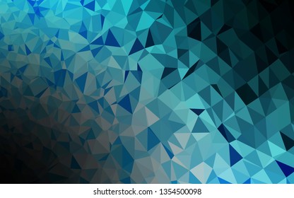 Light BLUE vector polygon abstract background. Creative illustration in halftone style with gradient. Completely new design for your business.