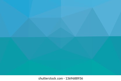 Light BLUE vector polygon abstract backdrop. A vague abstract illustration with gradient. Triangular pattern for your business design.
